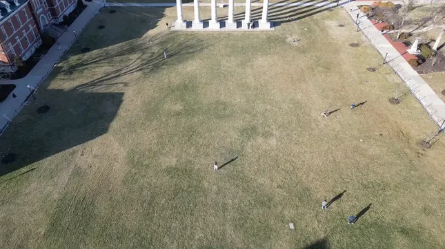 Drone shots of Columbia, Missouri.