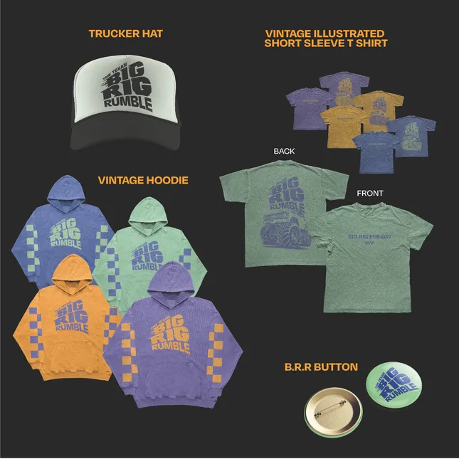 Branding and Merchandise Design for monster truck festival