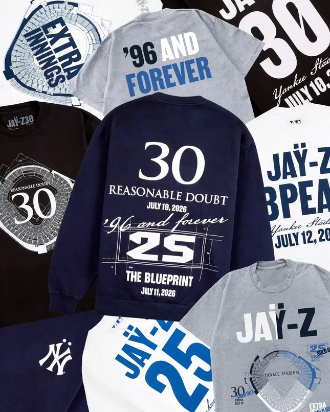 JAŸ-Z @ Yankee Stadium Merch Design