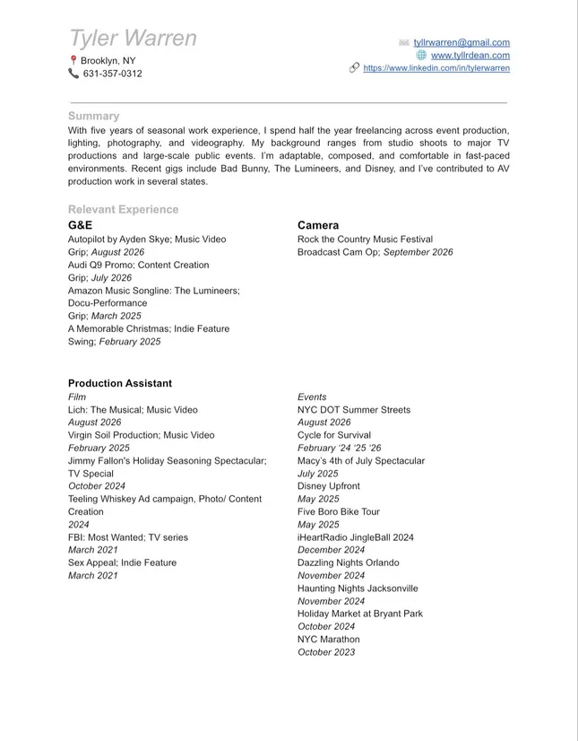 CV