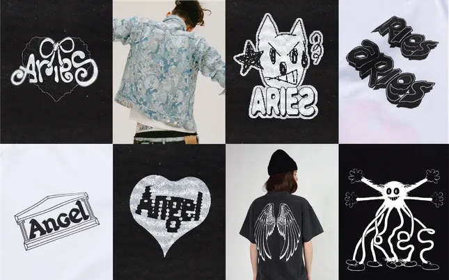 Design and graphics for Aries Arise various collections