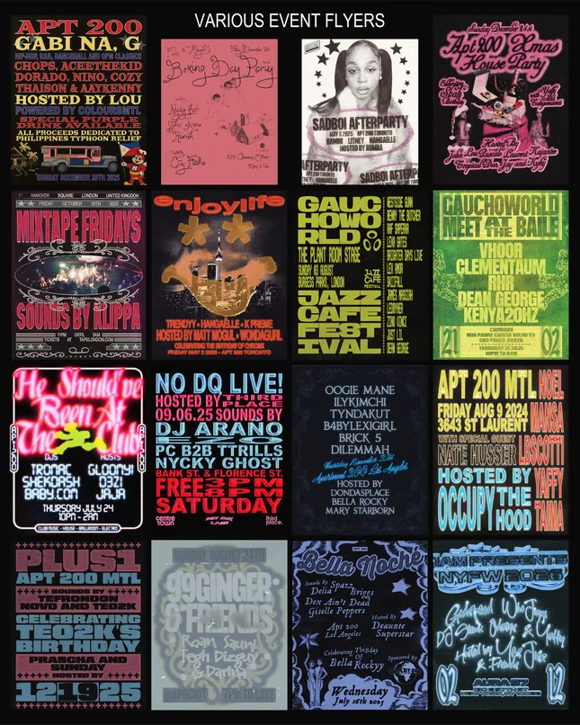 VARIOUS EVENT FLYERS