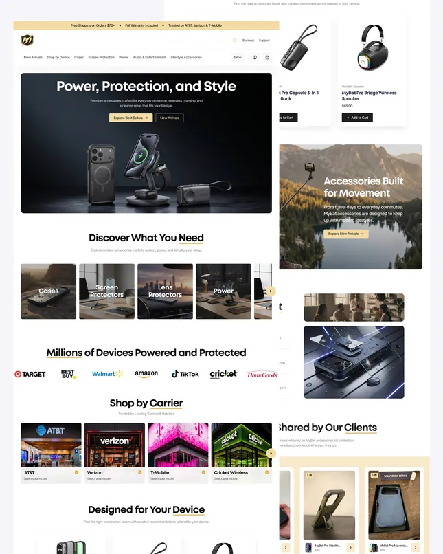 MyBat E-commerce Website Design