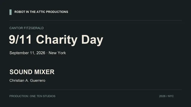 Cantor Fitzgerald | 9/11 Charity Day 2026