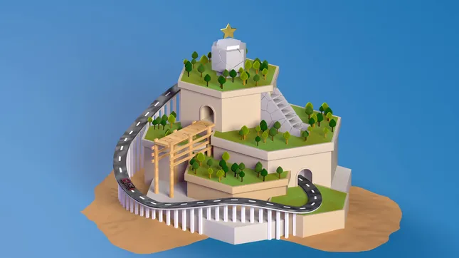 Polygon Island — 3D Motion Design