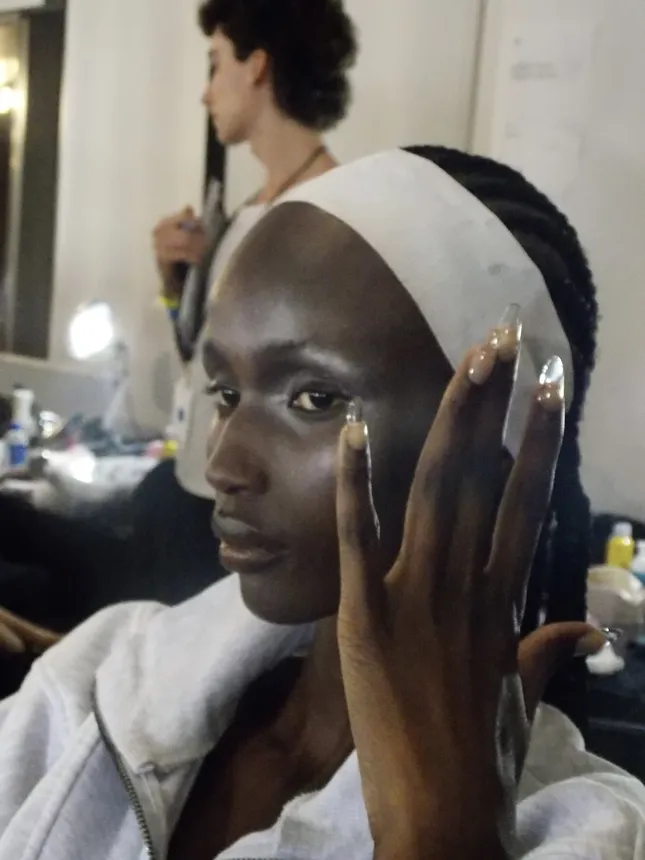 Dion Lee NYFW SS24 Clear/Glass Nails — Nail Artist/Assistant for Sojinails
