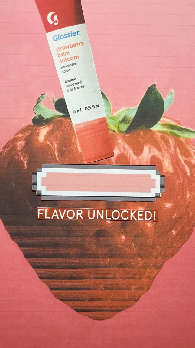 Mixed media collage for Glossier