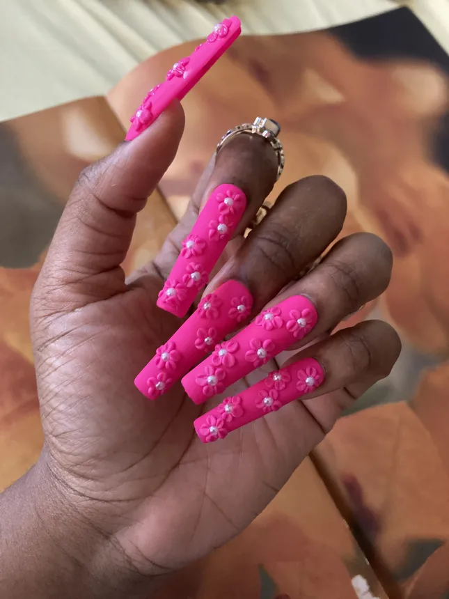 Valentino inspired nails , hand sculpted by me