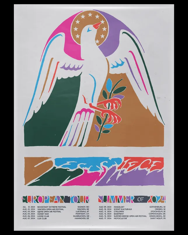 Jesus Piece — European Tour 2024 Poster