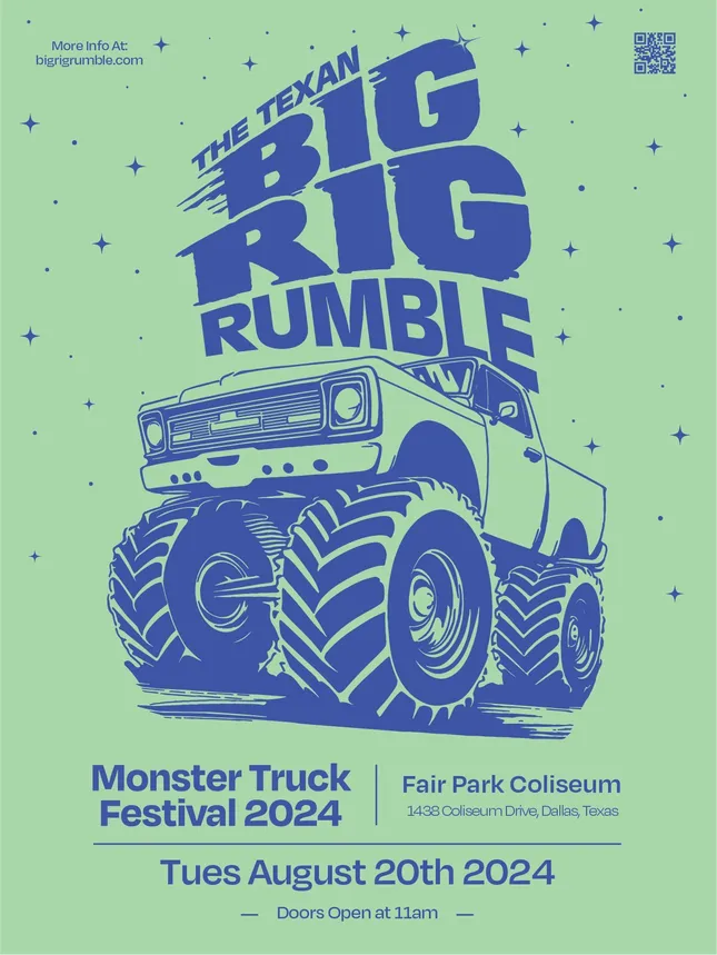 Monster truck poster design