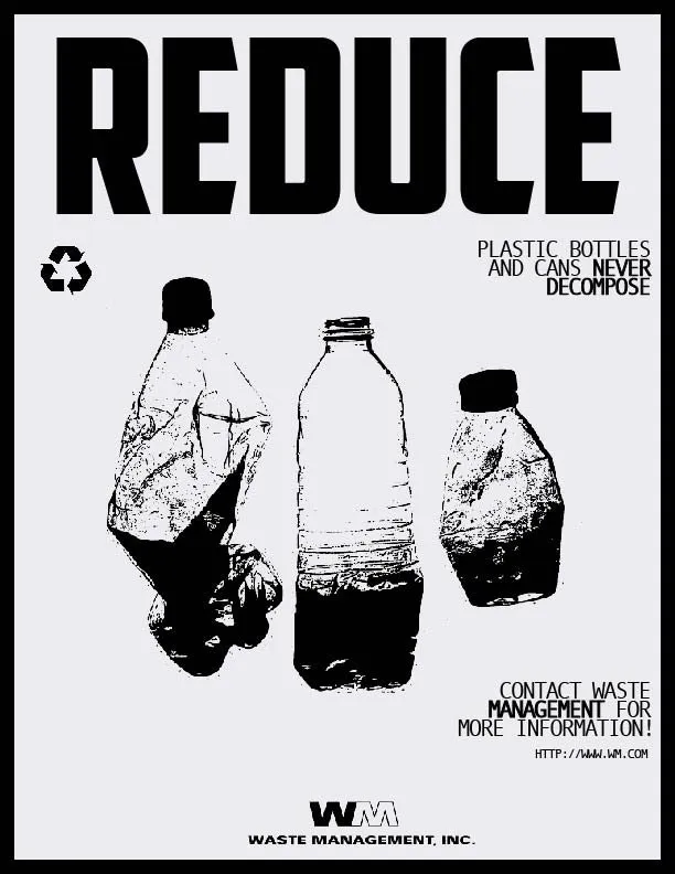 Reduce Reuse Recycle Poster design
